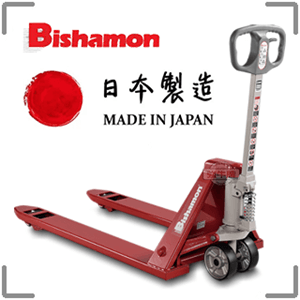Bishamon日製油壓拖板車紅色手動拖板車正面