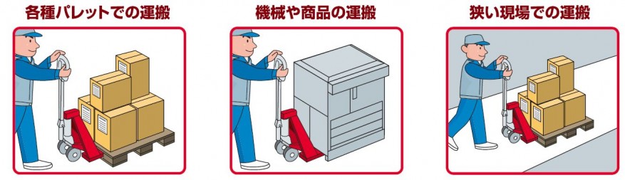 bishamon拖板車使用場合，推動，拉動，各種狀況，在強牛牌協牛企業